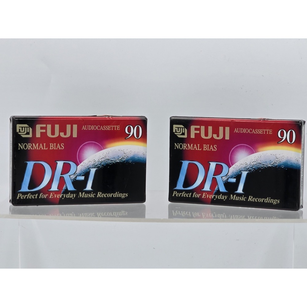 2 Lot - Fuji Audio Cassette Blank Tapes New Sealed DR-I 90 Minutes Normal Bias‎